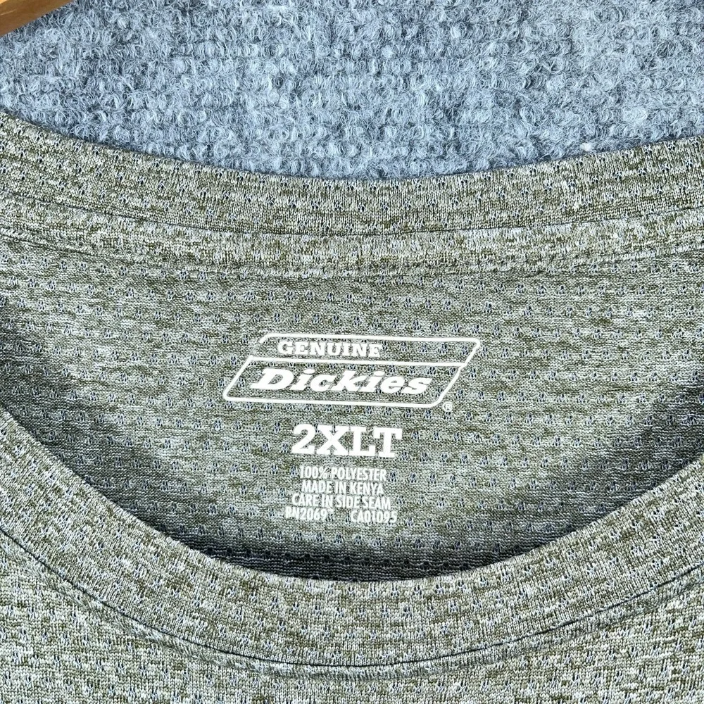 Dickies Shirt Mens 2XLT Green Mesh Active Lightweight Casual Outdoor #AB682 - Picture 3 of 7